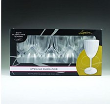 Upscale Elegance 8-80z. Plastic Wine Glasses