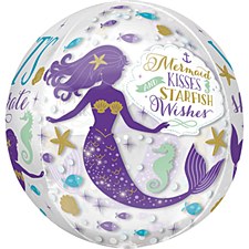 15" Orbz Birthday Mermaid Wishes