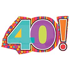 40TH Birthday Dots & Stripes
