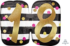 Pink & Gold 18th Supershape Pink & Gold 18th Supershape