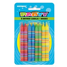 Striped Birthday Candles