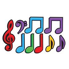 Dancing Music Notes Cutouts