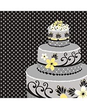 Chic Wedding Cake Lunch Napkins