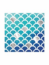 Ocean Blue Scallop Bev. Napkin Ocean Blue Scallop Bev. Napkin
