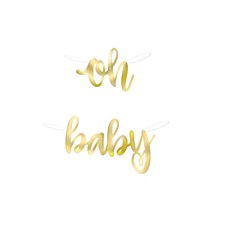 Oh Baby Gold Banner