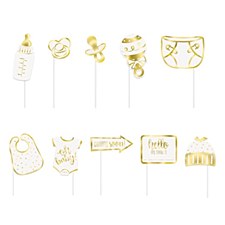 Gold Rim Baby Shower Props