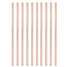 Foil Rose Gold Paper Straws