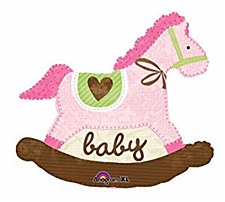 29"Baby Pink Rocking Horse