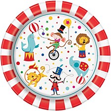 9"Circus Carnival Plates