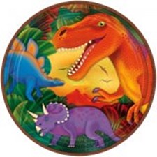 Prehistoric Party Metallic Lunch Plates Prehistoric Party Metallic Lunch Plates
