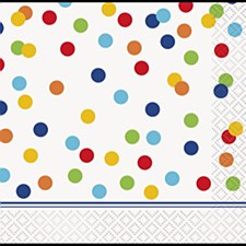 Rainbow Polka Dot Bev. Napkin