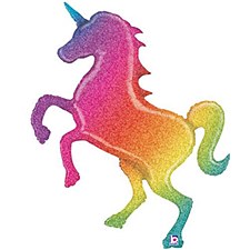 54" Glitter Rainbow Unicorn