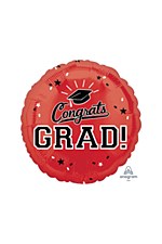 18"Red Congrats Grad