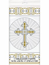 Radiant Cross Gold & Silver Tablecover