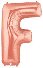 Rose Gold Letter F