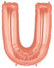 Rose Gold Letter U
