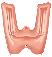 Rose Gold Letter W