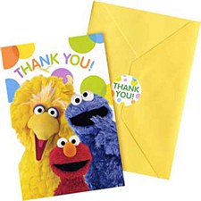 Sesame Street Party Thank You Cards Sesame Street Party Thank You Cards