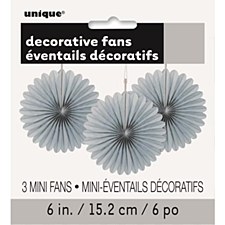 3 Mini Fans- Silver