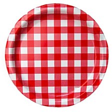 Red Gingham 9IN Plate
