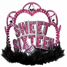 Sweet 16 Sparkle Electroplated Tiara - Plastic