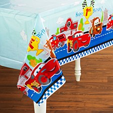Cars 1st Birthday Tablecover