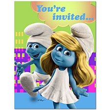 The Smurfs Invitations