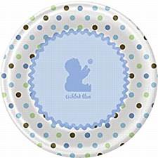 7"Tickled Blue Plates