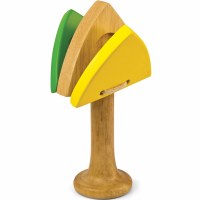 Green Tones Triangle Castanet