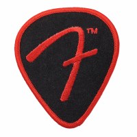 Fender F Pick Patch Black and Red