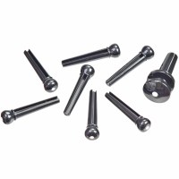Planet Waves Bridge Pin Set Black with Ivory Dot