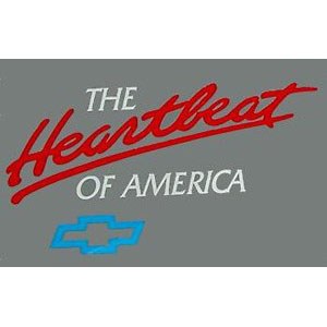 1967-1981 Camaro Chevelle Nova  Heartbeat of America Decal 6&quot; x 12&quot;