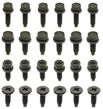 1967 Camaro &amp; Firebird Upper &amp; Lower Door Hinge Bolt Kit Correct 24 Pcs