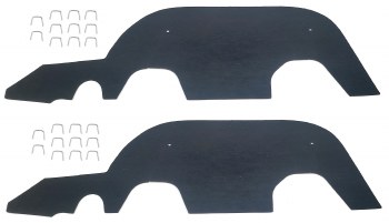 1967 Chevelle &amp; El Camino Splash Shields With Staples OE Style  Made In The USA!