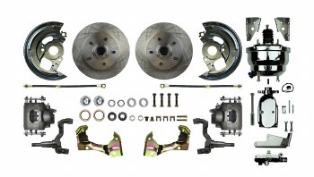 1967 1968 1969 Camaro Power Front Wheel Disc Brake Conversion Kit with 8&quot; Dual Chrome Booster Master Cylinder &amp; Calipers