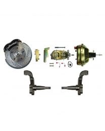 1967 1968 1969 Camaro Power Performance Series Front Wheel Disc Brake Conversion Kit Booster &amp; 2 Black Wilwood Calipers
