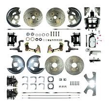 1967 1968 1969 Camaro Staggered Power Front Wheel Disc Brake Conversion Kit 8&quot; Dual Chrome Booster Master Cylinder &amp; 4 Calipers