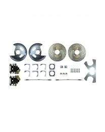 1967 Camaro Non-staggered Rear Wheel Disc Brake Conversion Kit 10 12 Patterns Black Calipers &amp; E-Brake