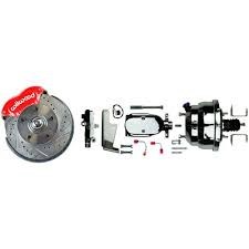 1964-1972 Chevelle Power Performance Series Front Wheel Disc Brake Conversion Kit with Booster &amp; 2 Black Wilwood Calipers