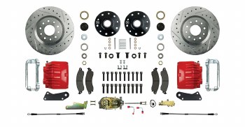 1964-1972 Chevelle 2&quot; Drop Manual Front WheelDisc Brake Conversion Kit Master Cylinder Spindles 2 Calipers &amp; Rotors