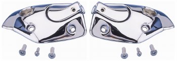 1967 1968 Camaro &amp; Firebird Convertible Sunvisor Brackets With Chrome Finish