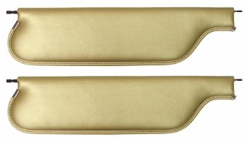 1967 Camaro &amp; Firebird Convertible Sunvisors OE Quality! Pair Gold