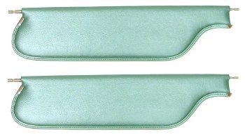 1968 Camaro &amp; Firebird Convertible Sunvisors OE Quality! Pair Aqua