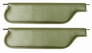 1969 Camaro &amp; Firebird Convertible Sunvisors OE Quality! Pair Dark Green