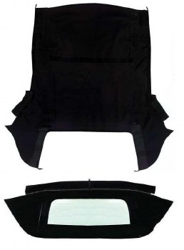 1967 1968 1969  Camaro &amp; Firebird Convertible Top Kit w/Zippered Window Black