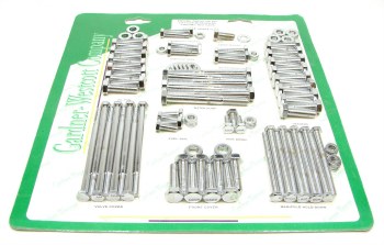 1964-1981 Camaro Chevelle Nova  SB Chrome LT-1 &amp; LS6 Engine Bolt Kit w/Headers