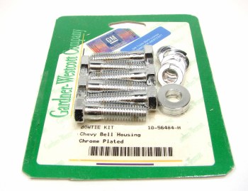 1964-1981 Camaro Chevelle Nova  Chrome Bowtie Bellhousing Bolt Set