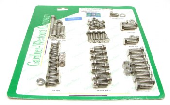 1964-1981 Camaro Chevelle Nova  SB Stainless Bowtie Engine Bolt Kit w/Headers