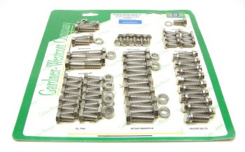 1964-1981 Camaro Chevelle Nova  BB Stainless Bowtie Engine Bolt Kit w/Headers