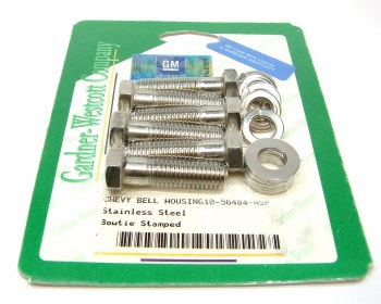 1964-1981 Camaro Chevelle Nova  Stainless Bowtie Bellhousing Bolt Set